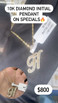 H Letter Diamond Pendent 0.58ct 10k Gold - PD0461