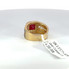 Men's Ruby Diamond Square Ring Yellow Gold - GCLA Mens Rings 0030