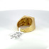 Square Shaped Diamond Ring 10k Goldwith Round Diamonds - SR 10836