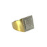Square Shaped Diamond Ring 10k Goldwith Round Diamonds - SR 10836