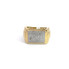 Men's Square Rolly Diamond Ring Yellow Gold - GCLA Mens Rings 0041