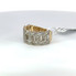 Men's Diamond Link Ring Yellow Gold w/ Baguette and Round Diamonds - GCLA Mens Rings 0032