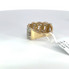 Men's Diamond Link Ring Yellow Gold w/ Baguette and Round Diamonds - GCLA Mens Rings 0032