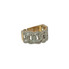 Men's Diamond Link Ring Yellow Gold w/ Baguette and Round Diamonds - GCLA Mens Rings 0032