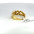 Men's 10k Gold Chain Link Ring with Round Diamonds - SR 12827
