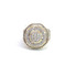 Men's Octagon Diamond Ring Yellow Gold w/ Baguettes and Round Diamonds - GCLA Mens Rings 0042