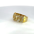 Cuban Link Diamond Ring with Baguette and Round Diamonds - GCLA Mens Ring 0011