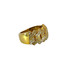 Cuban Link Diamond Ring with Baguette and Round Diamonds - GCLA Mens Ring 0011