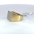 Men's Diamond Square Ring Yellow Gold w/ Round Diamonds - GCLA Mens Rings 0037