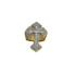 Men's Cross VS Diamond Ring 14k Yellow Gold w/ Baguette & Round Diamonds - GCLA Mens Ring 0023