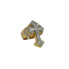 Men's Cross VS Diamond Ring 14k Yellow Gold w/ Baguette & Round Diamonds - GCLA Mens Ring 0023