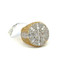 10K GOLD ROUND BAGUETTE DIAMOND RING 4CT - R 3870