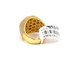 10K GOLD ROUND BAGUETTE DIAMOND RING 4CT - R 3870