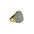 Men's Rounded Square Diamond Ring 10k Yellow Gold w/ Round Diamonds - GCLA Mens Rings 0039