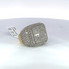 Men's Rounded Square Diamond Ring 10k Yellow Gold w/ Round Diamonds - GCLA Mens Rings 0039
