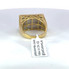 Men's Rectangle Diamond Ring Yellow Gold w/ Round Diamonds - GCLA Mens Rings 0040