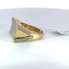 Men's Rectangle Diamond Ring Yellow Gold w/ Round Diamonds - GCLA Mens Rings 0040