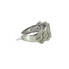 Cuban Link Diamond Ring White Gold with Round Diamonds - CMRR 4022A White Gold
