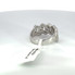 Cuban Link Diamond Ring White Gold with Round Diamonds - CMRR 4022A White Gold