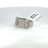 Cuban Link Diamond Ring White Gold with Round Diamonds - CMRR 4022A White Gold