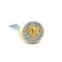 10K GOLD ROUND DIAMOND RING BAGUETTE 1.38CT - R 3205