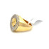 10K GOLD ROUND DIAMOND RING BAGUETTE 1.38CT - R 3205