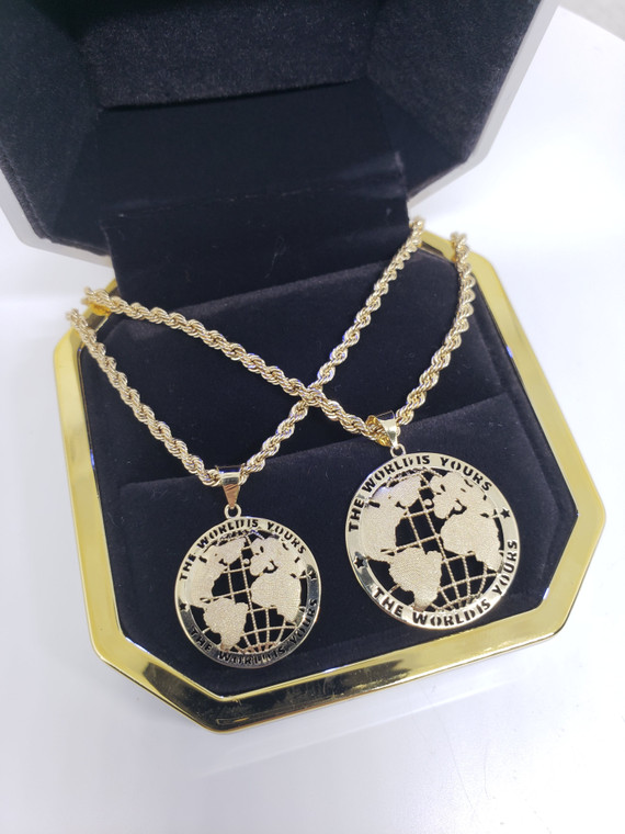 10k World is yours Necklaces NEW - mab-516