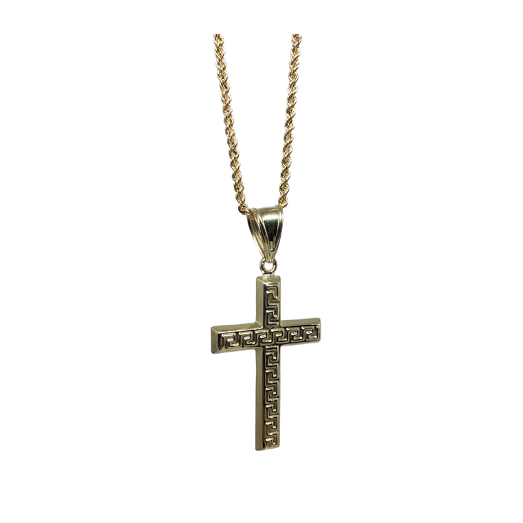 10k Rope chain + Cross Medusa Reversible NEW - si-222000