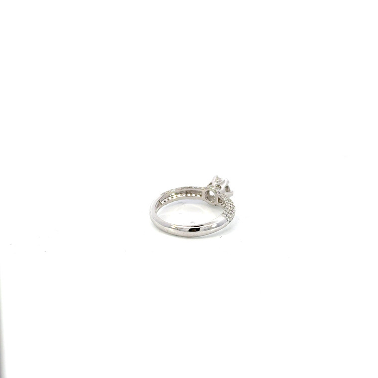 14k White Gold Round Diamond Ring 1.07CT - LR00425A