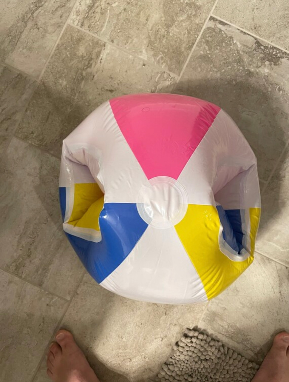 Intex Multicolored Vinyl Inflatable Glossy Panel Beach Ball