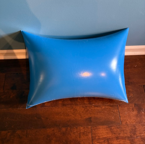 IN STOCK- Rubbery Blue PVC Pillow