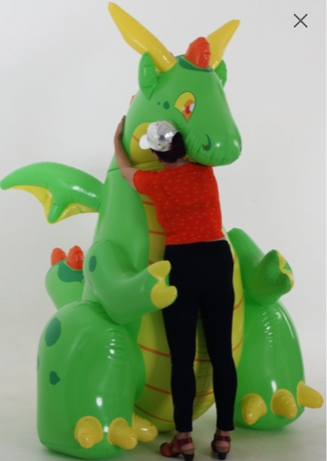 2For Ipequey ONLY-Inflatable PVC Green Dragon Suit