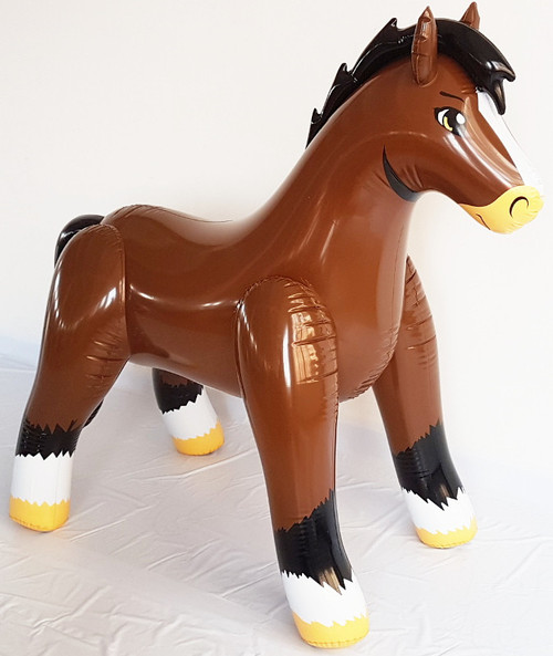 In-Stock Materials, Ready to Make - Inflatable Shiny Brown PVC Horse Suit