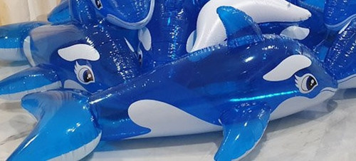 IN STOCK- Inflatable “Blimp” Transparent Blue Whale Toy ONLY
