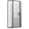Framed 900mm Black Shower Door Kit Only - Diamond