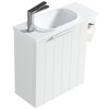 Noe Wall Vanity With Top and Holder 440mm - Moonlight White  Noe Wall Vanity With Top and Holder 440mm - Moonlight White
