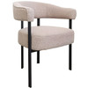 Zen Bordeaux Dining Chair Salt and Pepper - Black Legs