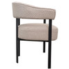 Zen Bordeaux Dining Chair Salt and Pepper - Black Legs