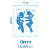 Classic Queen Bed Frame with Headboard and Plush Mattress