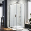 Core 900mm Chrome Shower with Corner Waste - Curved