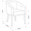 Zen Monaco Dining Chair White Sand - Black Oak Legs