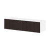 Kitchen Over Fridge Cabinet 700 x 330mm Flat Pack - Dark Woodgrain