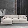 Blair 3 Seater Chaise Sofa Bark Light - LHS
