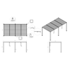Louvre Roof Pergola 5.8m x 3m Aluminium Freestanding