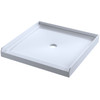 Framed 900mm Bi-Fold Chrome Shower with Centre Waste - 3 Sided