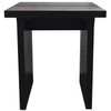 Turin Square Black Oak Side Table