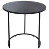 Geneva Round Black Oak Side Table - 600mm