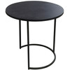 Geneva Round Black Oak Side Table - 600mm