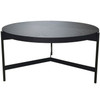 Bologna Round Black Oak Coffee Table - 900mm