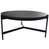Bologna Round Black Oak Coffee Table - 900mm